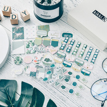 Judy artisanal little fresh INS hand tent material bookplate bronzed sticker 3 pieces of clothing