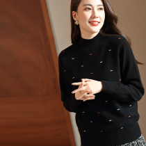 Cardigan womens round neck 2021 autumn and winter New Fashion embroidery short long sleeve slim base sweater