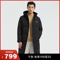 Bourgendon down jacket for men over knee length = casual even cap warm planting grass with type classic sink and stable winter jacket