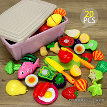Cutable fruits childrens toys girls vegetables cut music sets baby kitchen cooking family pizza boy