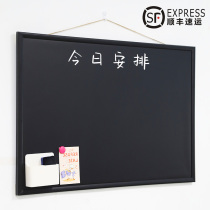 60 * 90 wooden frame blackboard magnetic hanging small blackboard office home blackboard wall chalk writing magnetic green board