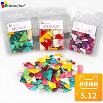 Glitter crystal free stone Irregular colored glass Mosaic loose grain DIY handmade childrens aesthetic materials