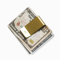 Zero choice of American IZOLA brass metal creative portable wallet simple design short portable wallet card clip