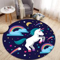 Round cartoon carpet Nordic simple household floor mat study living room bedroom computer chair cushion hanging basket hanging chair cushion