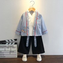 Boys Hanfu Spring and Autumn Baby Chinese Style Mid-Autumn Festival Tang Dress Childrens Original Chinese Studies Young Mens Clothing Chinese Clothing