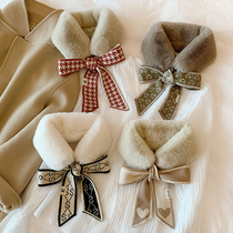 South Korea East Gate hairy collar chic cute imitation rabbit fur collar scarf thick warm plush scarf female