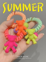 21 new Korean candy bear cute phone rope hair ring ball head parent-child rubber band
