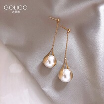 High-grade earrings Korean temperament net red long tassel pearl earrings 2021 new fashion women stud earrings drop earrings