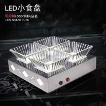 Bar KTV luminous fruit tray Snack Dish Fruit Parquet Bar Bench Dried Fruit Dish LED Fruit Pan Customizable Logo