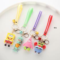 Custom Sponge Baby Three-dimensional Cartoon Paparazzi Key Buckle High-quality Key Buckle Hanging accessories Accessories Rhyme