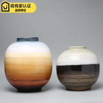 Modern new Chinese hand-painted ceramic storage cans ornaments creative home hotel model room exhibition hall soft decorations
