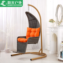Sunshine outdoor hanging basket rattan chair swing hanging chair balcony leisure birds nest hanging chair indoor imitation rattan adult rocking chair