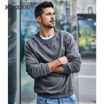 Special offer]Mens round neck sweater mens 2020 autumn and winter new simple and wild solid color raglan sleeve top 2287