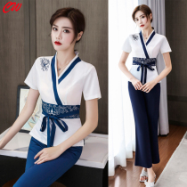 Foot technician work clothes New temperament foot bath Health Beauty set slim Sauna massage SPA work clothes summer