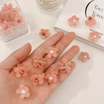 Pink Sweet Teenage Girl Small Grip Clip Small Delicate Flower Hair Clip Mini Liu Hairpin Hairpin Small Number Clip Head Decoration
