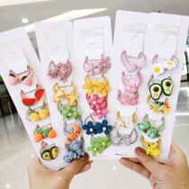 ins Korean children hair accessories cute cartoon small leather gluten hair ring baby unhurt hair rope small animal rubber band