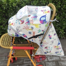 Baby stroller awning universal increased waterproof baby bamboo rattan chair cart awning pushcart sunscreen sunscreen sunscreen