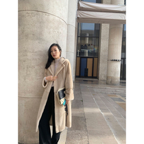 MSBEAST imported purple standard mink coat female whole mink hooded mink fur coat female long section