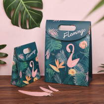 Fang Senyuan Cartoon Flamingo velcro bag Creative Nordic gift bag Happy candy cordless gift bag Packaging bag gift