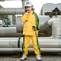 Childrens street dance suit hiphop hip-hop jazz dance performance clothing girls loose performance clothing drum jazz dance