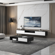 Italian Small Household Type TV Cabinet Combo Black & White Color TV Cabinet Nordic Modern Minimalist Living Room 2021 New