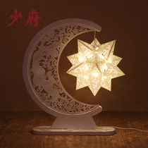 Light and shadow paper carving lamp DIY handmade creative small night table lamp ancient style palace cultural creation birthday gift for girl friends