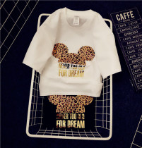  Hong Kong trendy brand ulzzang Harajuku BAO WEN letter short-sleeved round neck bottomed t-shirt couple half-sleeved loose