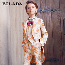  bolada childrens tuxedo Flower girl dress boy suit Little boy handsome catwalk performance piano performance suit