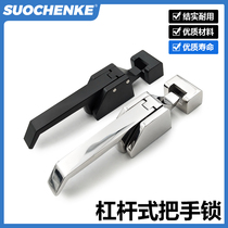 Stainless steel lock zinc alloy leveraged mechanical door lock pressing closed lock industrial equipment door lock
