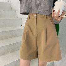 Summer shorts female summer thin 2022 new big fat sister high waist and loose and loose five - word pants