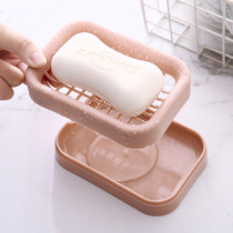 Drain soap box home Nordic creative large soap holder with lid plastic toilet wall double soap box