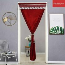 Nordic simple curtains curtains Italian fluff mosquito curtains block red shade curtains