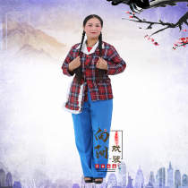 Xiangyang Silver Ring clothing Chaoyang Ditch Yu Opera Beijing Opera stage performance clothing Modern drama girl Village girl silver ring