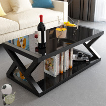Tempered glass coffee table 50 rectangular 60cm 80 wide one meter four 1 2 small Apartment 1 4 meters 45cm high-tech
