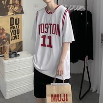 Summer jersey vest men's and women's couples basketball suit Harajuku bf sleeveless T-shirt ins super fire trend loose clothes