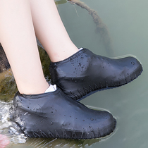 Rain-proof Lady Rain boot Waterproof Shoe Cover Silicone Anti-Slip Rain Shoes Cover Anti Slip Thickened Wear silicone Waterproof Shoe Cover