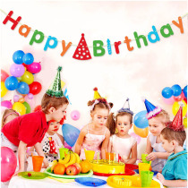 Baby childrens first birthday letter pull flag flag banner party party decoration flower ins