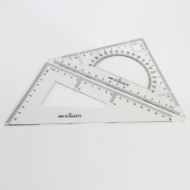 Deli 6420 plastic triangle 20cm triangle plate Primary School students stationery ruler drawing special instrument ruler