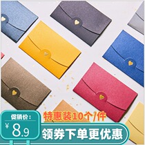 Custom bronzing love high-end mini small love letter Western-style color kraft paper pearlescent paper folding envelope thick