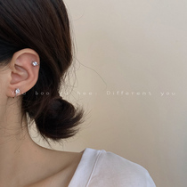 Simple and compact single zircon ear clip without ear hole can wear retro Mori 2020 New Tide earrings female