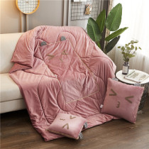 Car summer cute plush pillow quilt dual-use office nap blanket foldable car cushion Air conditioning quilt