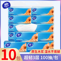 Vida Pumps 100 Slum 3 layer of ultra - toughness extract paper towel 10 pack for household use affordable napkin