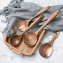 Japanese hand made Thai teak cooking spoon shovel kitchen utensils soup spoon rice spoon wooden shovel spoon seasoning spoon oil spoon