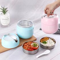 Insulation lunch box Lunch box Double layer multi-layer 1 person 304 stainless steel ultra-long insulation bucket Office workers portable students