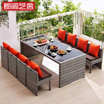 Outdoor table and chair balcony garden coffee table and chair garden tea few simple open sky chair tables and chairs three or five pieces