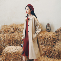 This years popular windcoat jacket woman little sub 2022 Spring and autumn new Korean teas for a long collection of waist and temperament