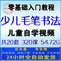 Primary school children and junior high school students brush calligraphy regular script running script official script script script script script copy training video teaching tutorial