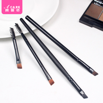 Double-headed eyebrow brush A set of flat-headed eyeliner brush Thin fine beveled spiral eyebrow brush Mini eyelash comb