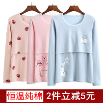 Cotton breastfeeding coat autumn and winter pregnant women postpartum moon clothing feeding clothes bottoming cotton sweater single autumn clothes