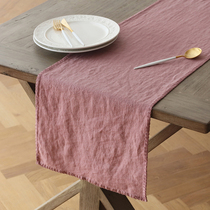 Carmel Original Nordic Minimalist New Pint Meal Long Table Busu Color Linen Curl Strip Table Cloth Long Table Banner